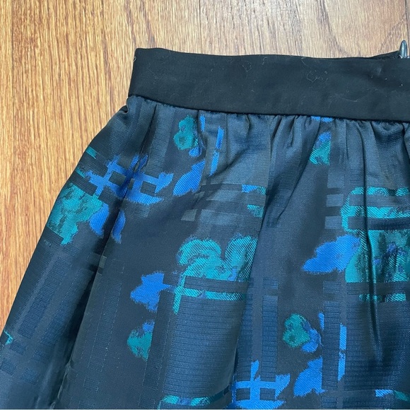 J. Crew Plaid Jacquard Holiday Metallic A line Skirt size 0 - Picture 3 of 13